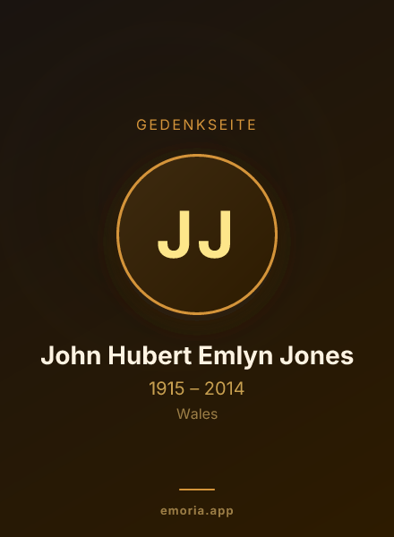 Gedenkportrait von John Hubert Emlyn Jones