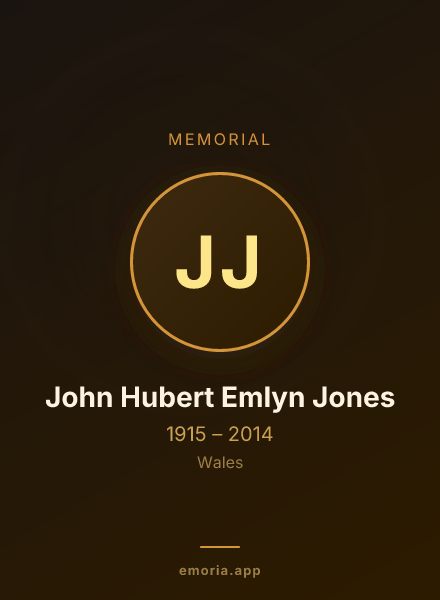 Memorial portrait of John Hubert Emlyn Jones