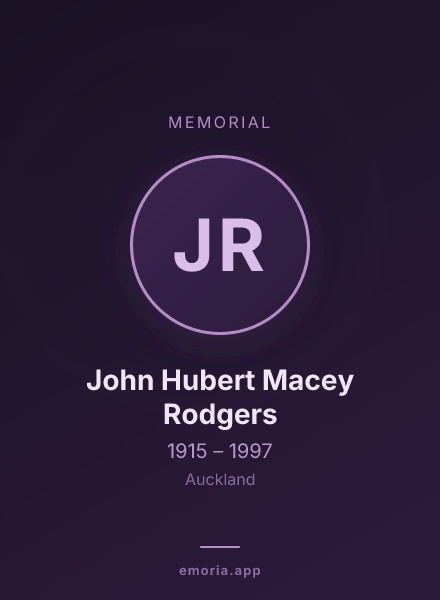 Memorial portrait of John Hubert Macey Rodgers