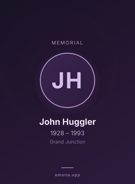 Memorial portrait of John Huggler