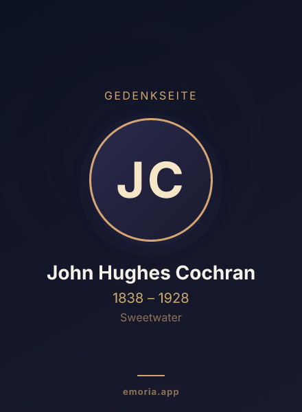 Gedenkportrait von John Hughes Cochran