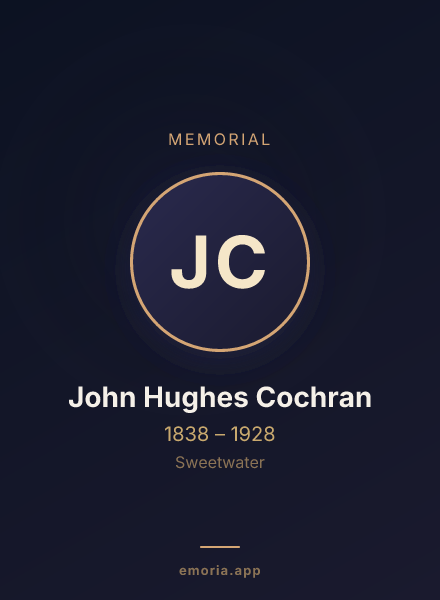 Memorial portrait of John Hughes Cochran