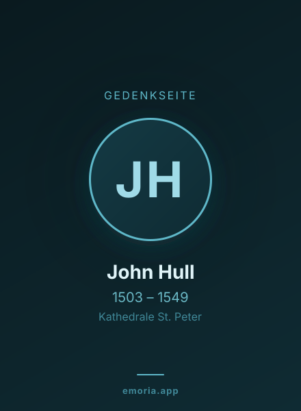 Gedenkportrait von John Hull