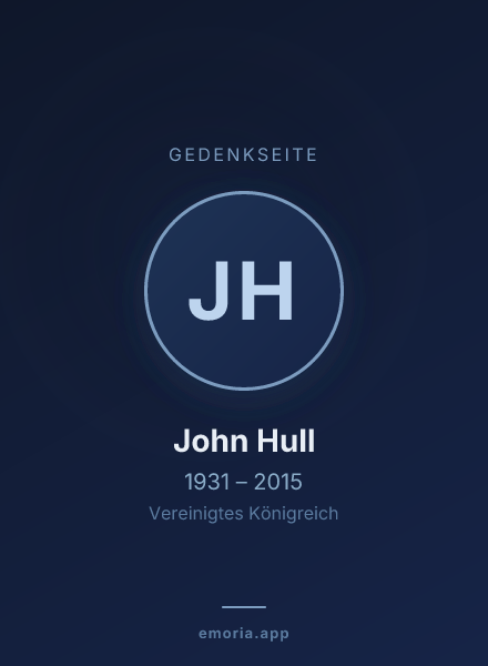 Gedenkportrait von John Hull