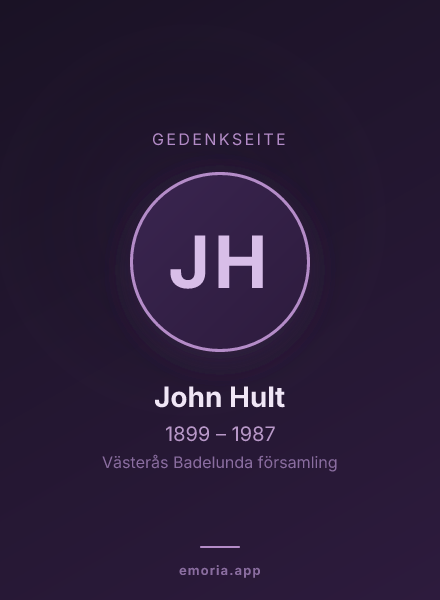 Gedenkportrait von John Hult