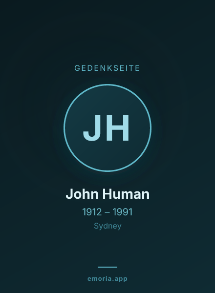 Gedenkportrait von John Human