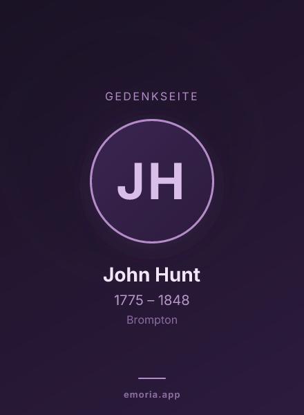 Gedenkportrait von John Hunt