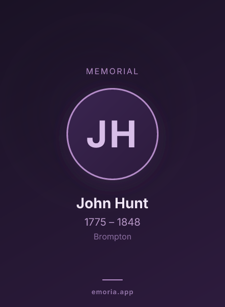 Memorial portrait of John Hunt