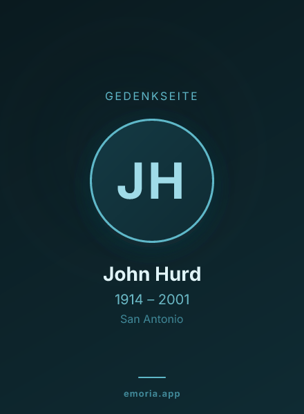 Gedenkportrait von John Hurd