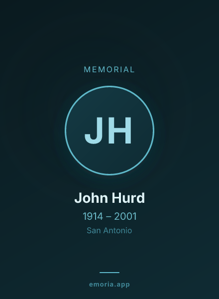 Memorial portrait of John Hurd