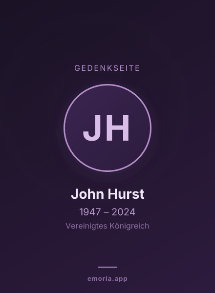 Gedenkportrait von John Hurst