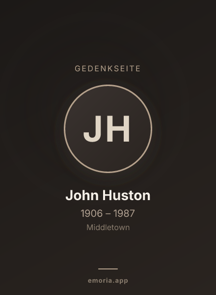 Gedenkportrait von John Huston