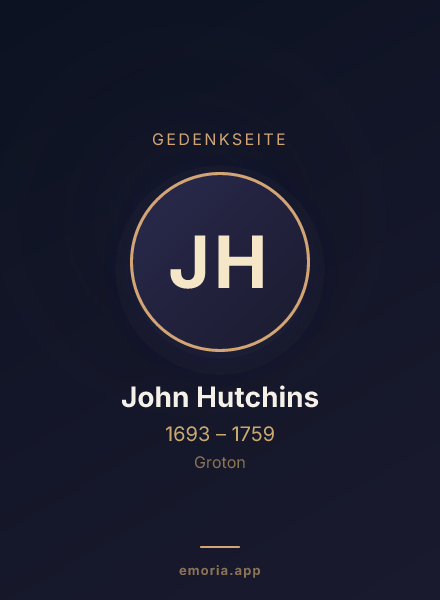 Gedenkportrait von John Hutchins