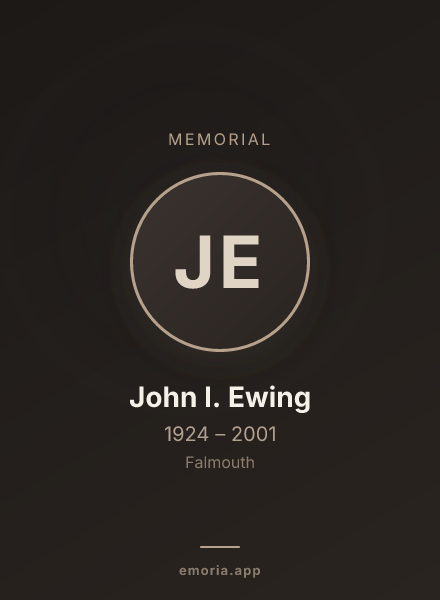 Memorial portrait of John I. Ewing