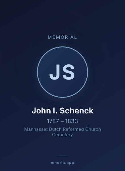 Memorial portrait of John I. Schenck