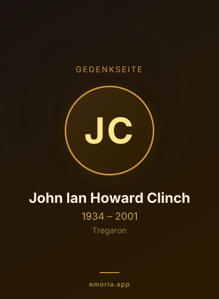 Gedenkportrait von John Ian Howard Clinch
