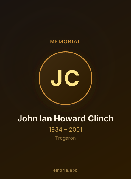 Memorial portrait of John Ian Howard Clinch