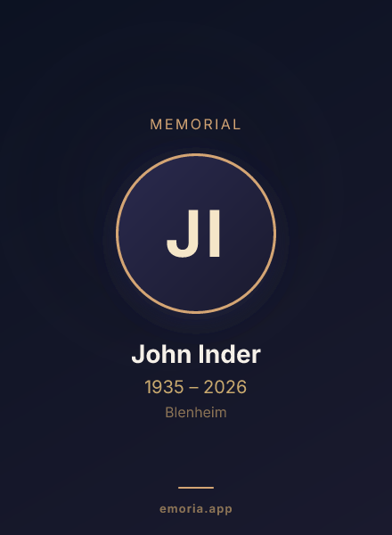 Memorial portrait of John Inder