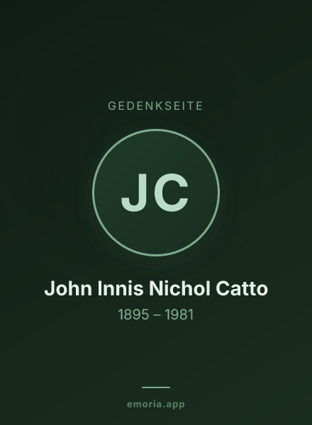 Gedenkportrait von John Innis Nichol Catto