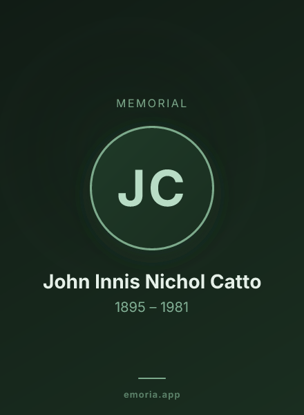 Memorial portrait of John Innis Nichol Catto