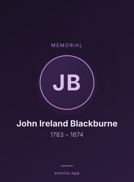 Memorial portrait of John Ireland Blackburne