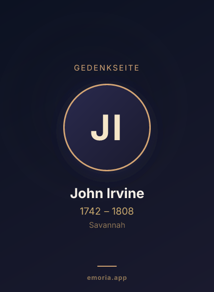 Gedenkportrait von John Irvine