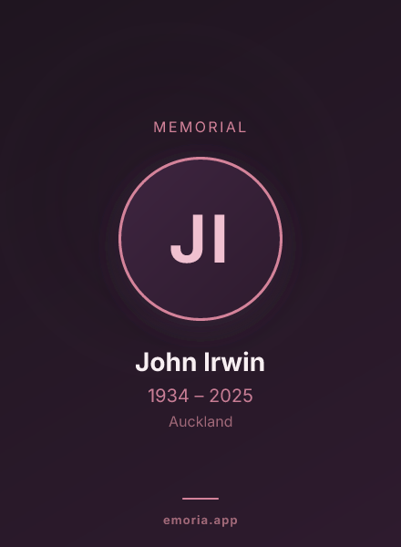 Memorial portrait of John Irwin