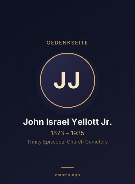 Gedenkportrait von John Israel Yellott Jr.