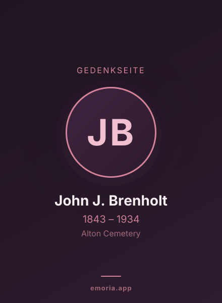 Gedenkportrait von John J. Brenholt