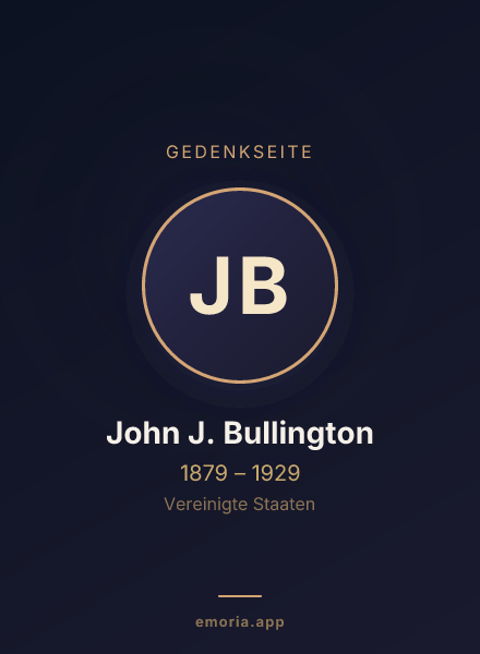 Gedenkportrait von John J. Bullington