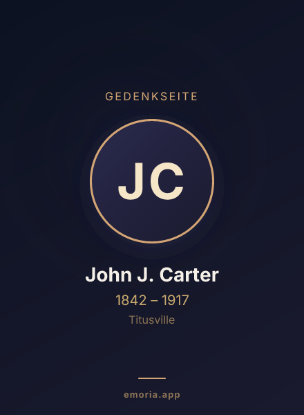 Gedenkportrait von John J. Carter