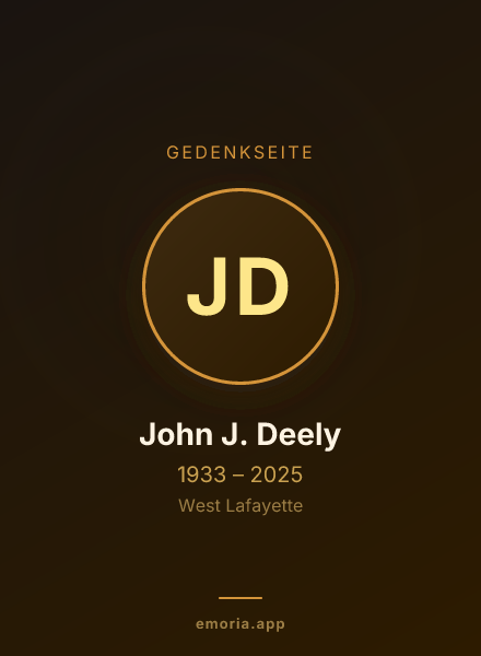 Gedenkportrait von John J. Deely