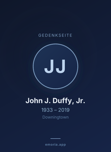 Gedenkportrait von John J. Duffy, Jr.