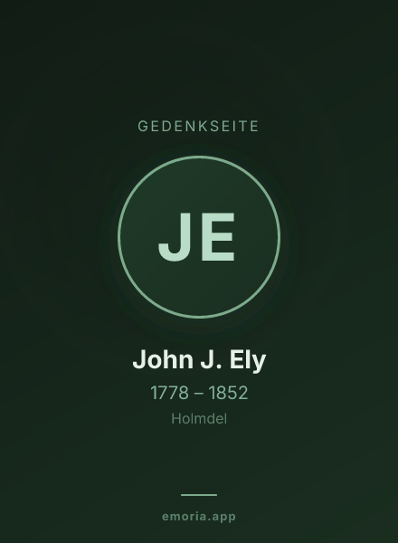 Gedenkportrait von John J. Ely