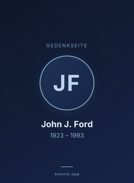 Gedenkportrait von John J. Ford