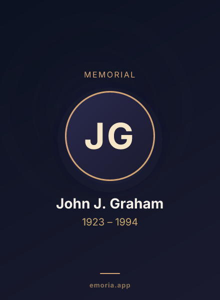 Memorial portrait of John J. Graham