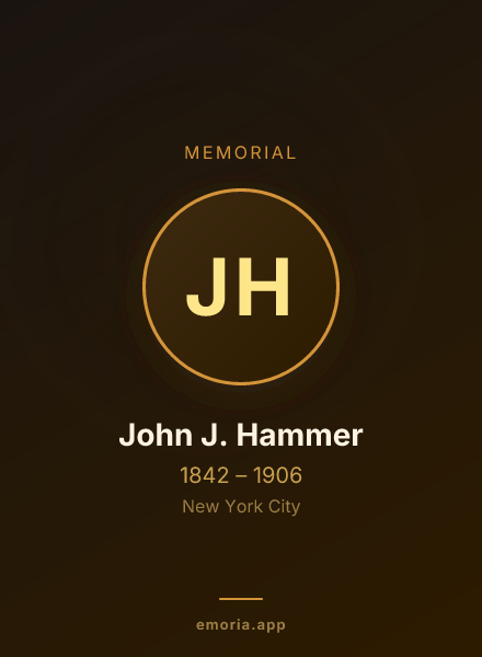Memorial portrait of John J. Hammer
