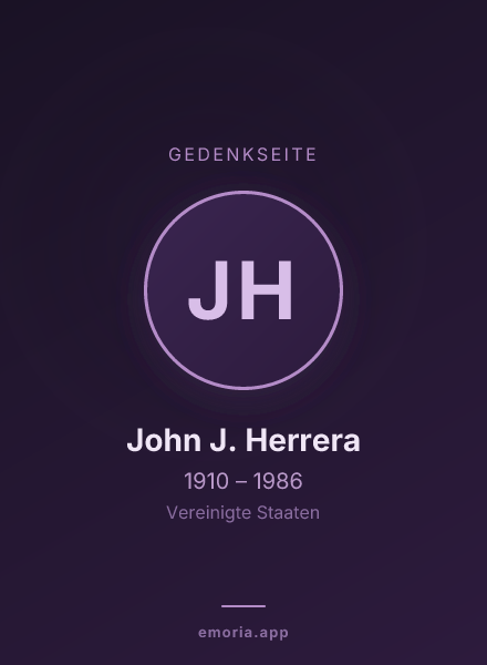 Gedenkportrait von John J. Herrera