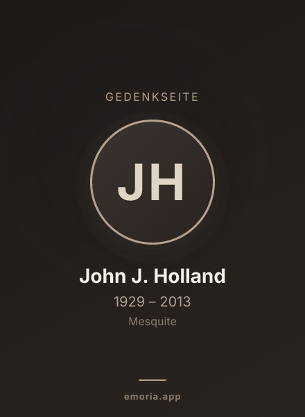 Gedenkportrait von John J. Holland