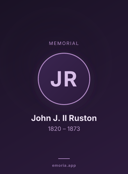 Memorial portrait of John J. II Ruston