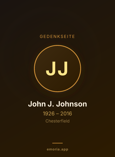 Gedenkportrait von John J. Johnson