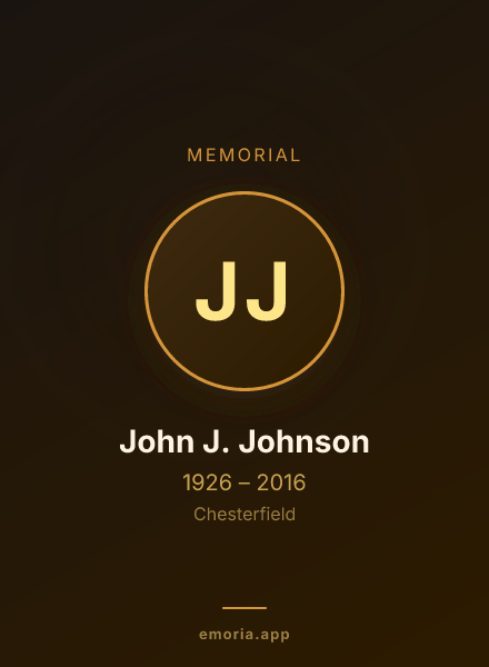 Memorial portrait of John J. Johnson