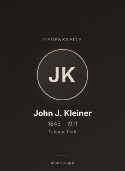 Gedenkportrait von John J. Kleiner