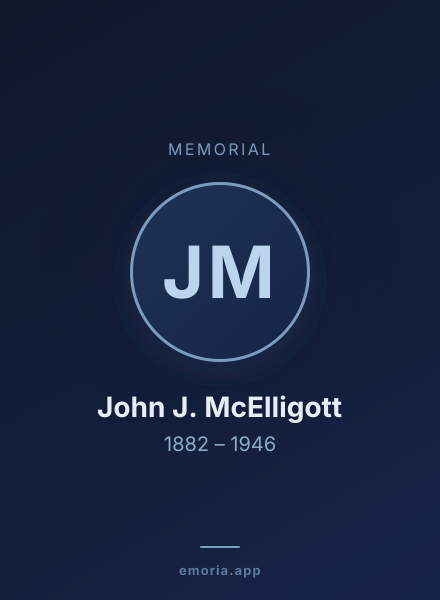 Memorial portrait of John J. McElligott