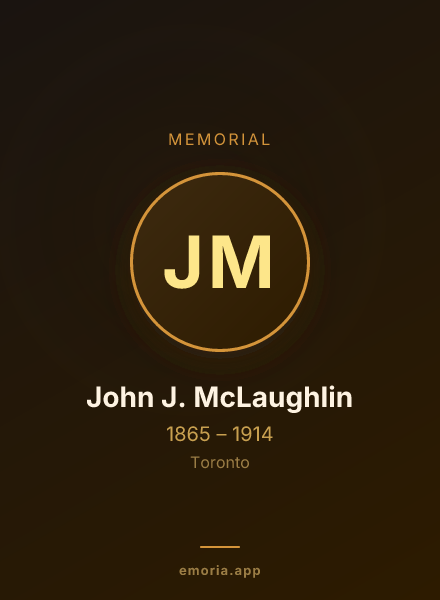 Memorial portrait of John J. McLaughlin