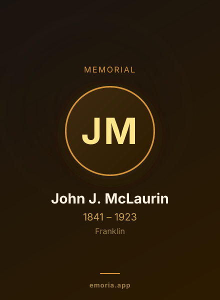 Memorial portrait of John J. McLaurin
