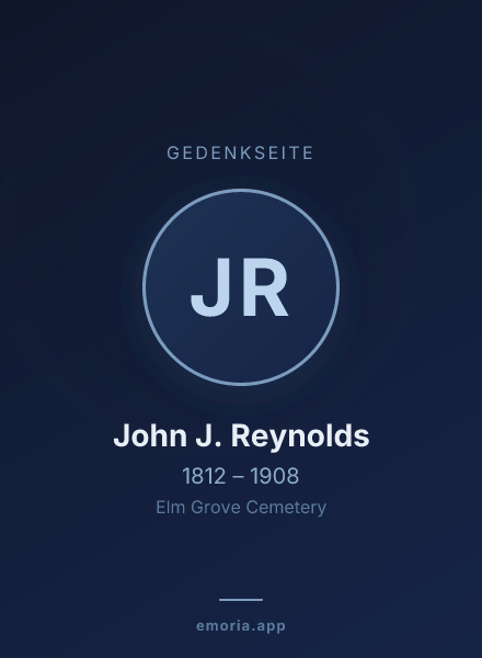 Gedenkportrait von John J. Reynolds