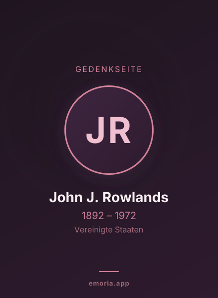 Gedenkportrait von John J. Rowlands