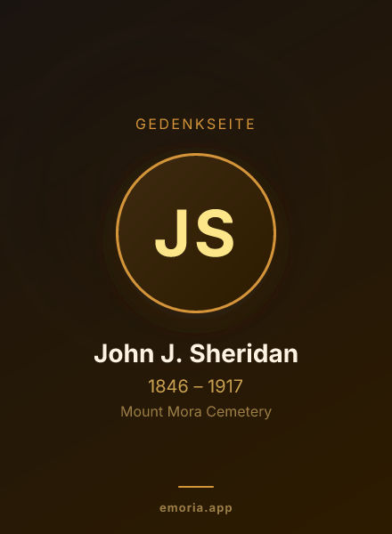 Gedenkportrait von John J. Sheridan