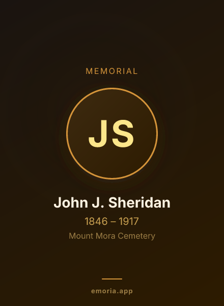 Memorial portrait of John J. Sheridan